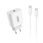 Carregador USB-C c/Cabo USB-C - Fast Charge - 20W - 1M