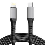 Cabo USB-C para Lightning - 3A - 1M - Resistente